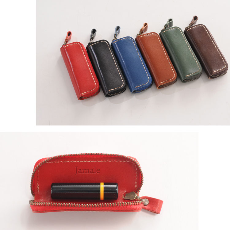 楽天市場】本革 印鑑ケース Jamale 日本製 栃木レザー お洒落 レザー