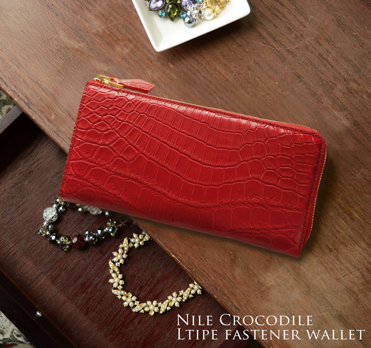 楽天市場】【20%offクーポン】クロコダイル L字型 ファスナー 長財布