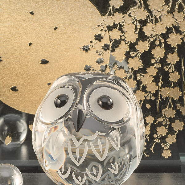 楽天市場】甲州水晶貴石細工 吉祥のふくろう - 田中佑幸作、ガラス