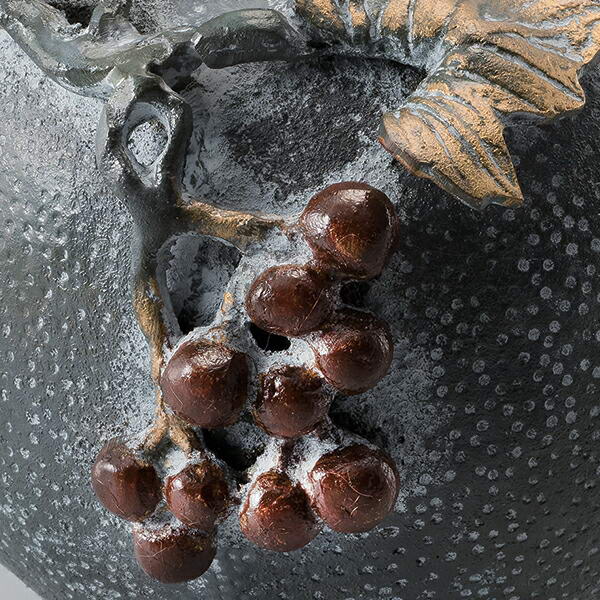 楽天市場】銅製花瓶 ぶどう - 雄峰作、高岡銅器製、鋳銅花瓶銘入り、桐