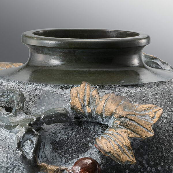 楽天市場】銅製花瓶 ぶどう - 雄峰作、高岡銅器製、鋳銅花瓶銘入り、桐