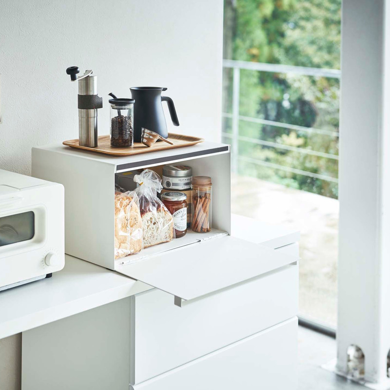 楽天市場】山崎実業 ブレッドケース タワー ホワイト tower 白 パン