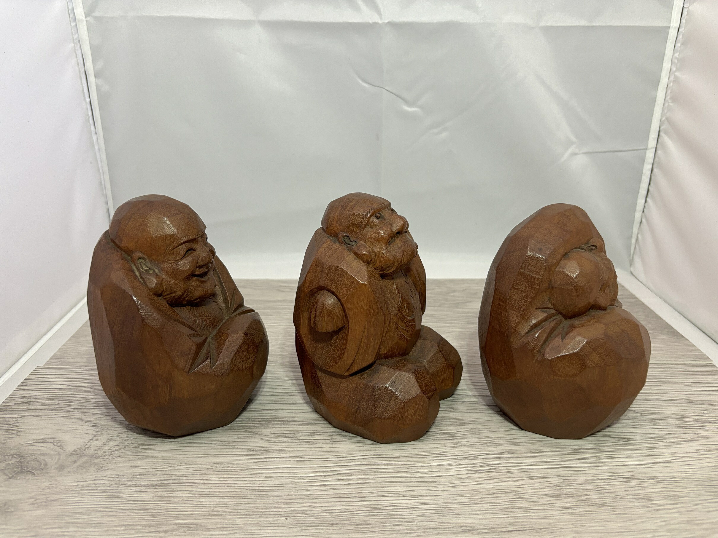 楽天市場】木彫り だるま 達磨 讃岐一刀彫 おどけだるま 3体 山中象堂