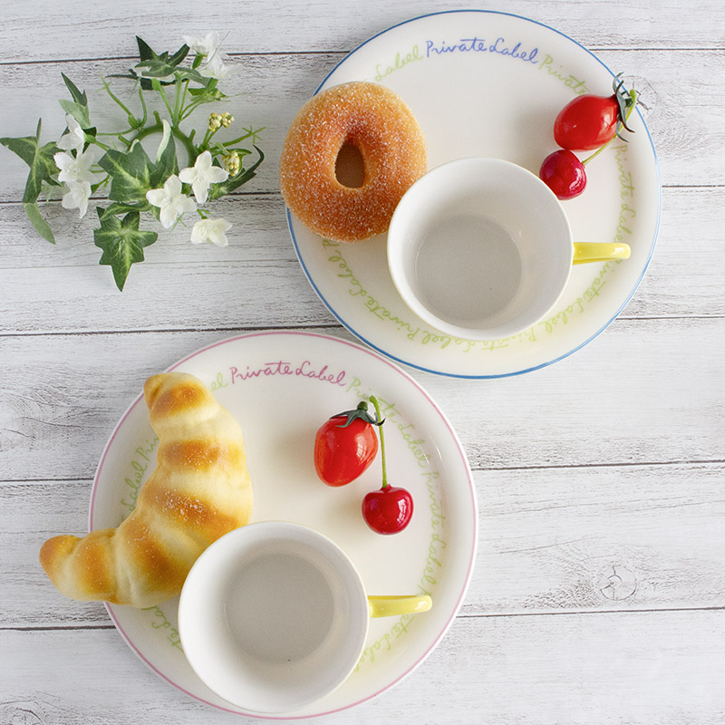 楽天市場】【アウトレット】カップ＆プレート モーニングセット （2色