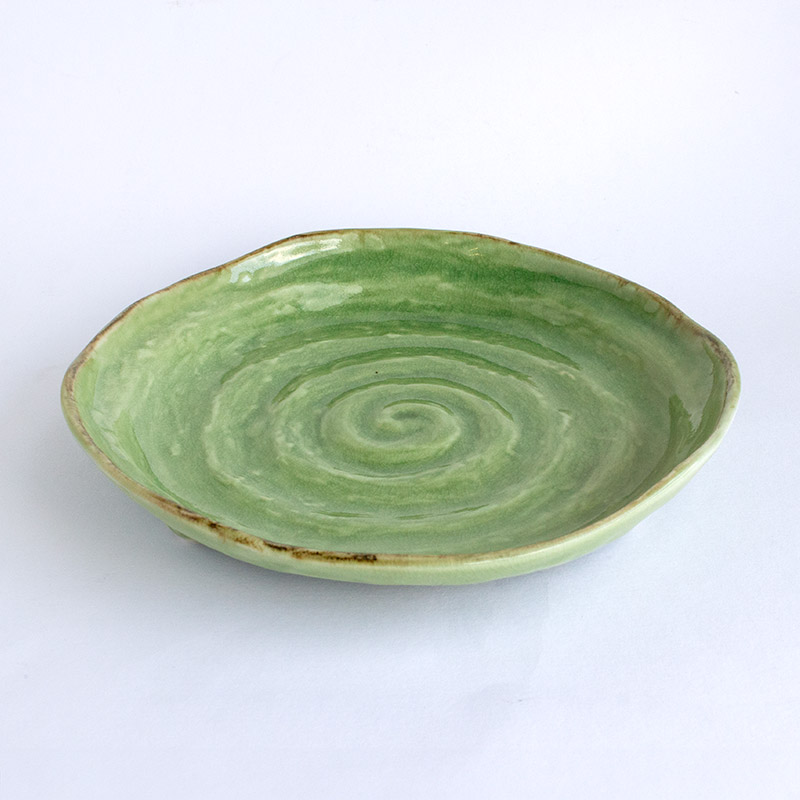 楽天市場】【アウトレット】くすみグリーン 貫入 中皿 21cm / 和食器