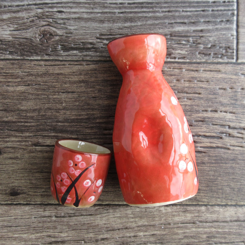 楽天市場】【アウトレット】茶線 梅柄 細目徳利&お猪口 4個セット