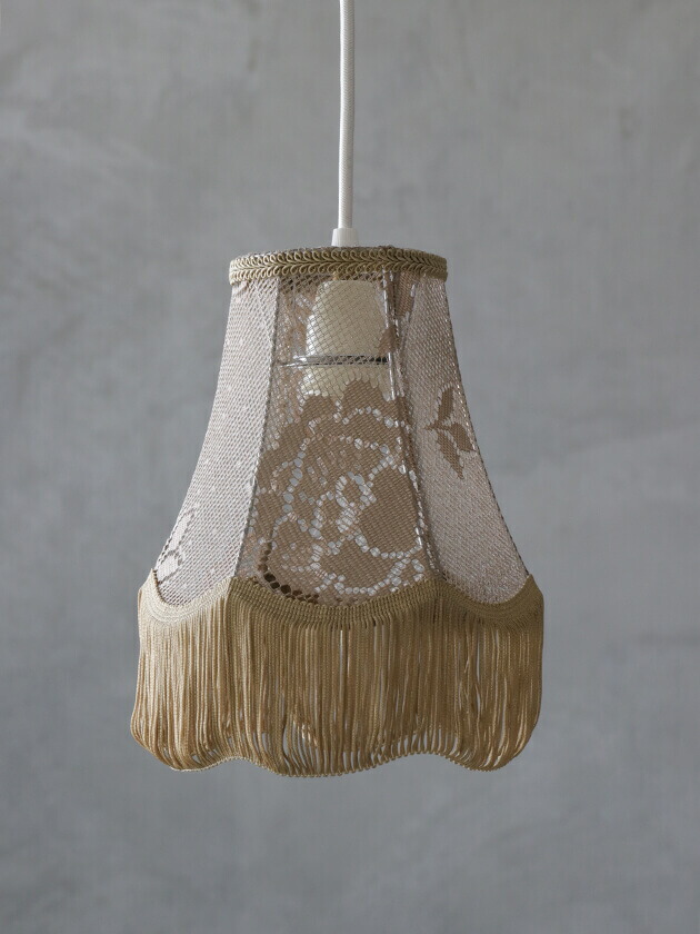 楽天市場】ペンダントランプ レース シェード モカ Boboboom Amsterdam