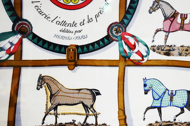 楽天市場】エルメス HERMES シルクスカーフ 額入り カレ 90×90