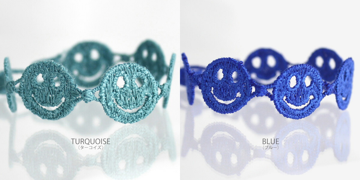 楽天市場】スマイル ブレスレット 2本セット ミサンガ アンクレット