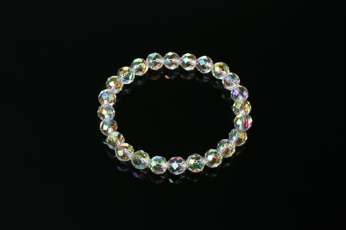 楽天市場】オーロラクォーツ・ダイヤモンドカットブレス 白水晶