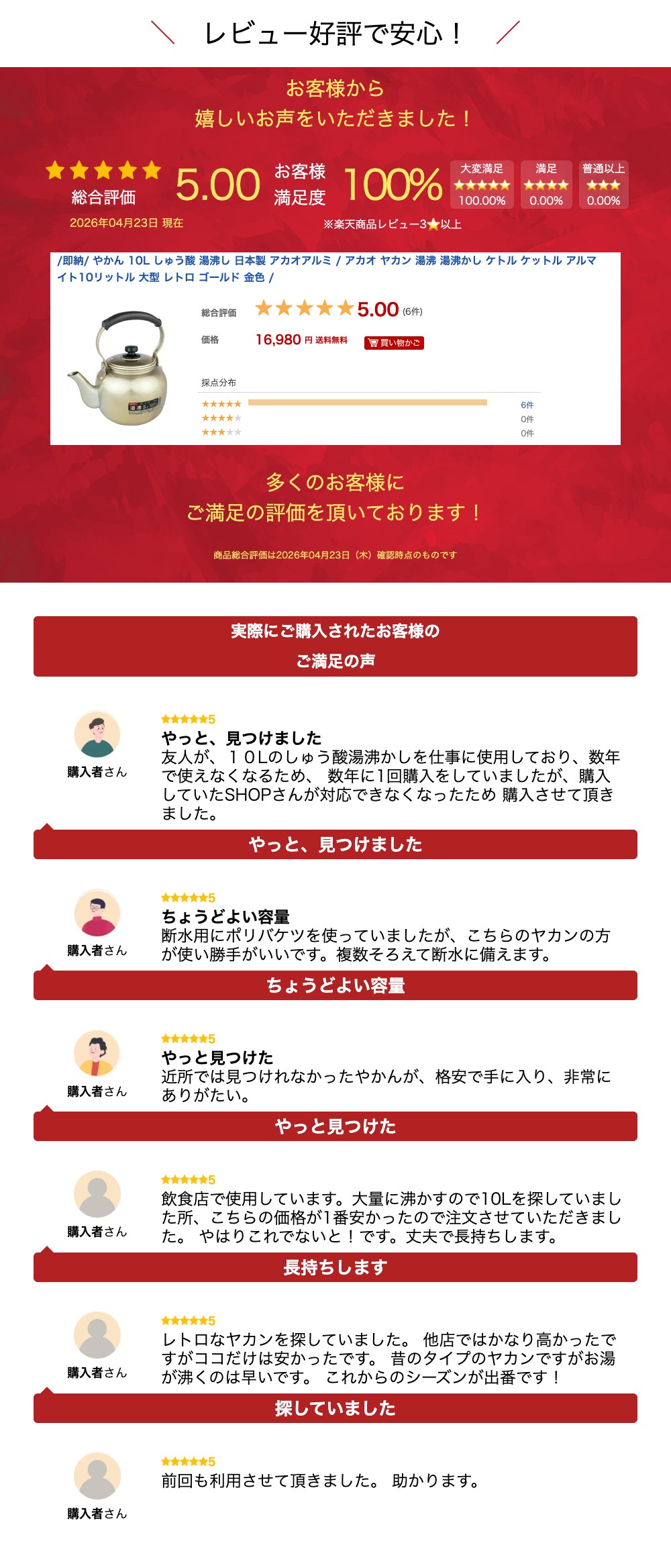 楽天市場】/即納/ やかん 10L しゅう酸 湯沸し 日本製 アカオアルミ