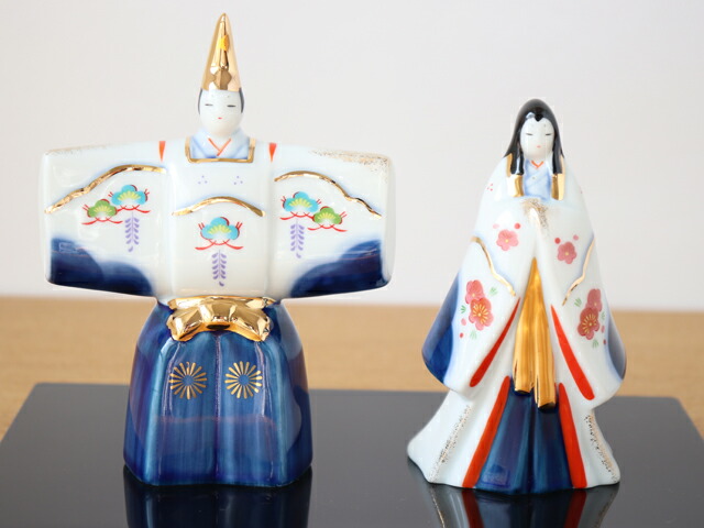 楽天市場】薬師窯 染錦立雛 松竹梅【 桃の節句 雛人形 雛飾り 陶器