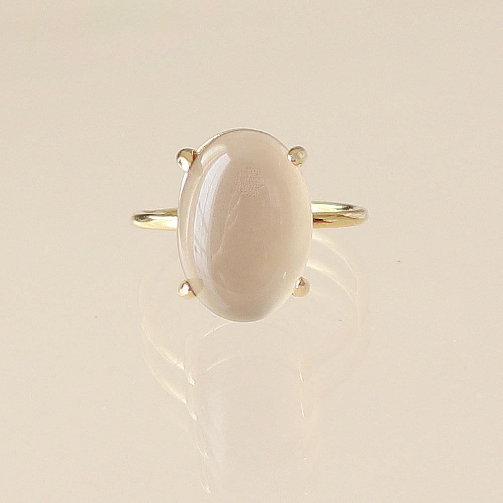 楽天市場】グレーオニキス オーバルカボション 約14×10mm 指輪