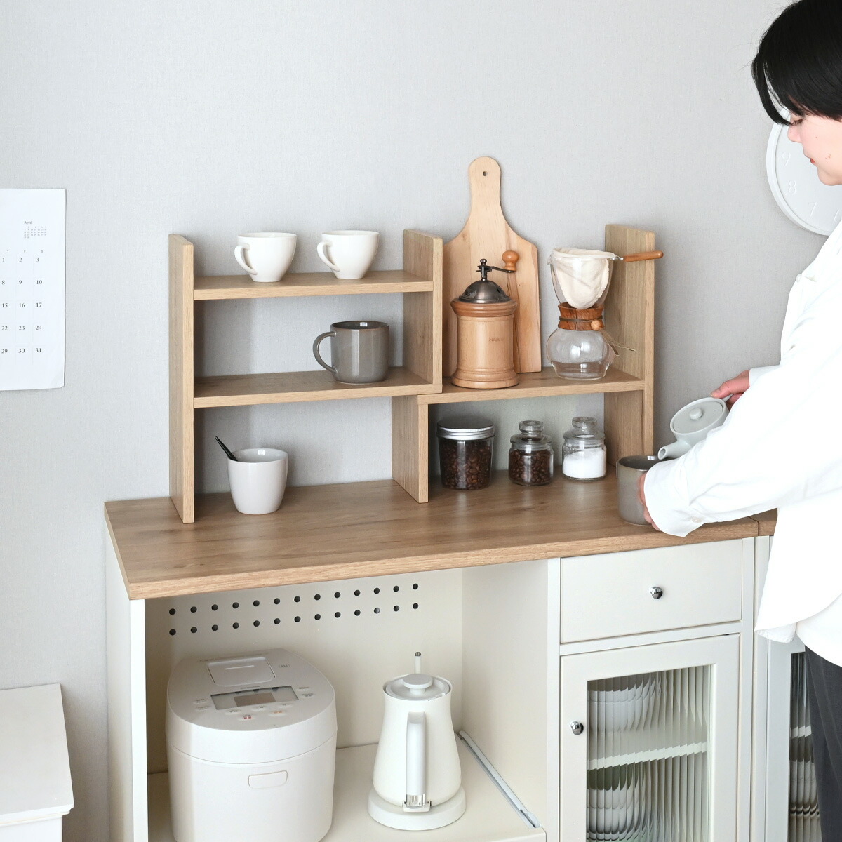 楽天市場】【新色発売】カウンター上収納 ラック 調味料ラック 回転