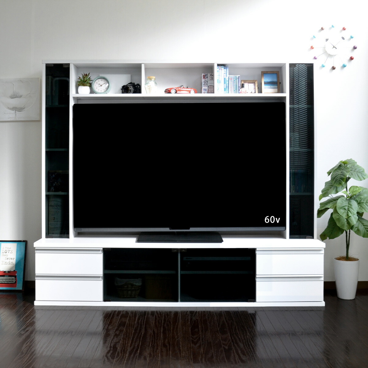楽天市場】テレビ台 ハイタイプ 55インチ 60インチ 対応 180幅 収納