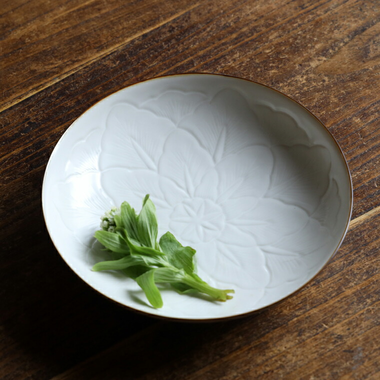 楽天市場】JICON 花彫浅鉢 / 大 今村製陶 磁今 有田焼 お皿 皿 カレー