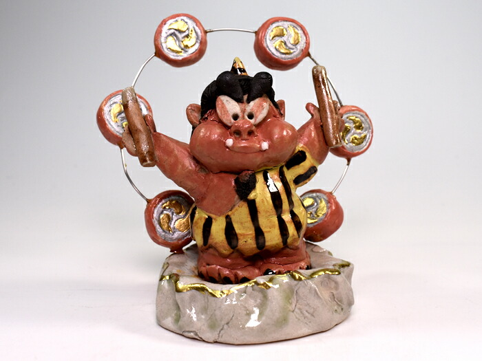 楽天市場】瀬戸焼 細川智晴鬼の置物 雷神 : せともの屋みさ伝