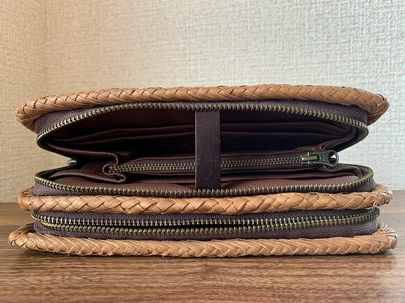 楽天市場】山葡萄 山葡萄長財布 手作り 長財布 花編み 二重構造 和服