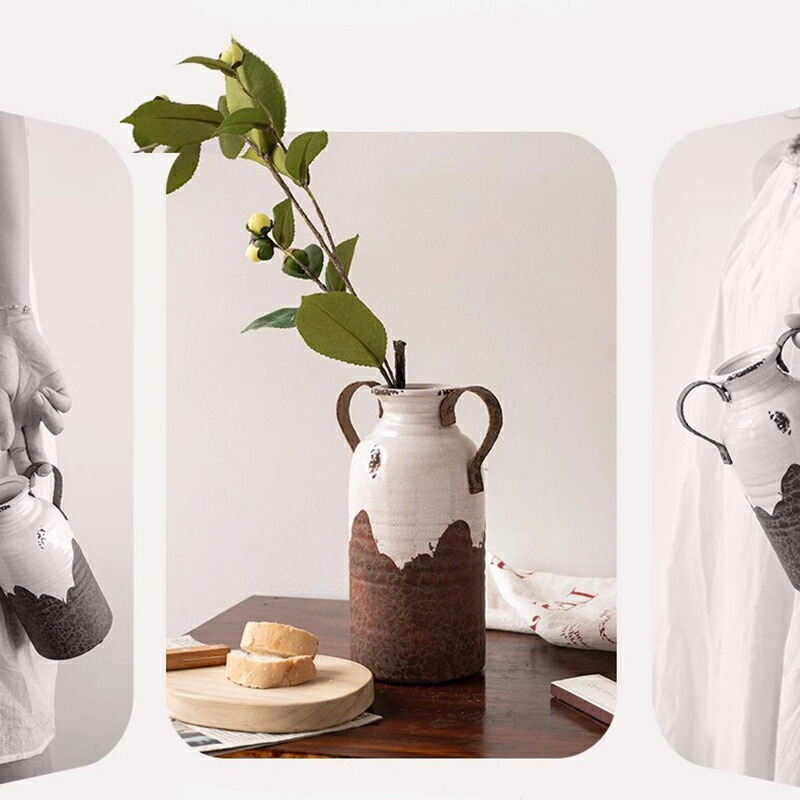 楽天市場】花瓶 陶器 おしゃれ 手作り 一輪挿し 大きい セラミック