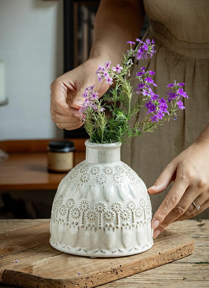 楽天市場】花瓶 陶器 おしゃれ 手作り 一輪挿し 大きい セラミック