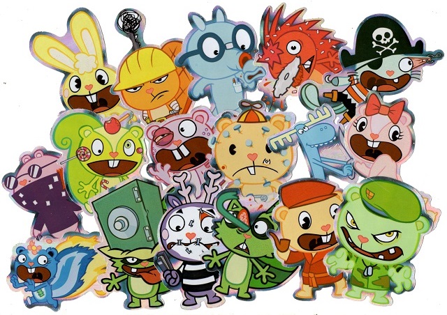 楽天市場】☆USA直輸入品 ハッピーツリーフレンズB ステッカー17枚