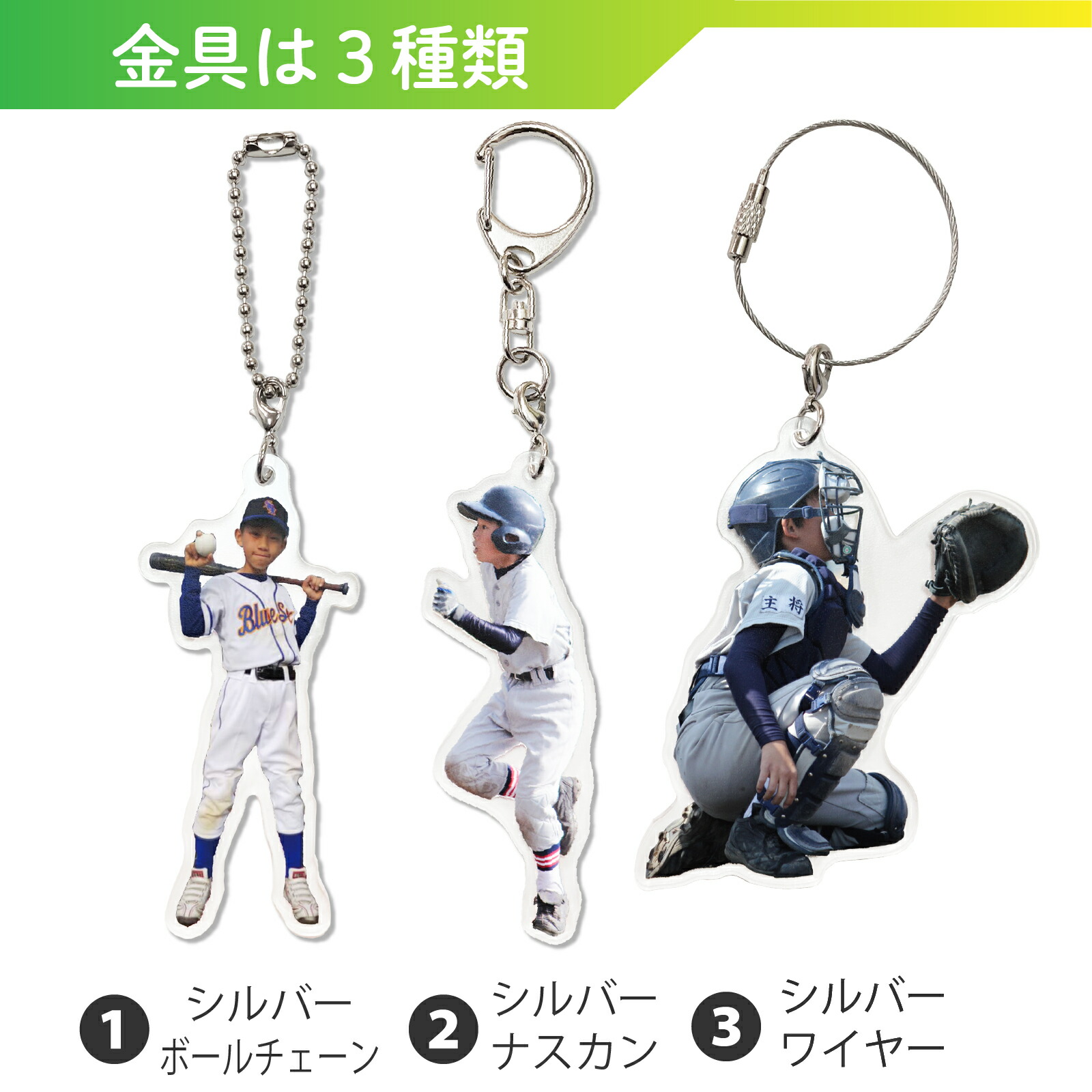 楽天市場】【2/25限定 1個増量】 野球少年 写真 8cm キーホルダー 1個