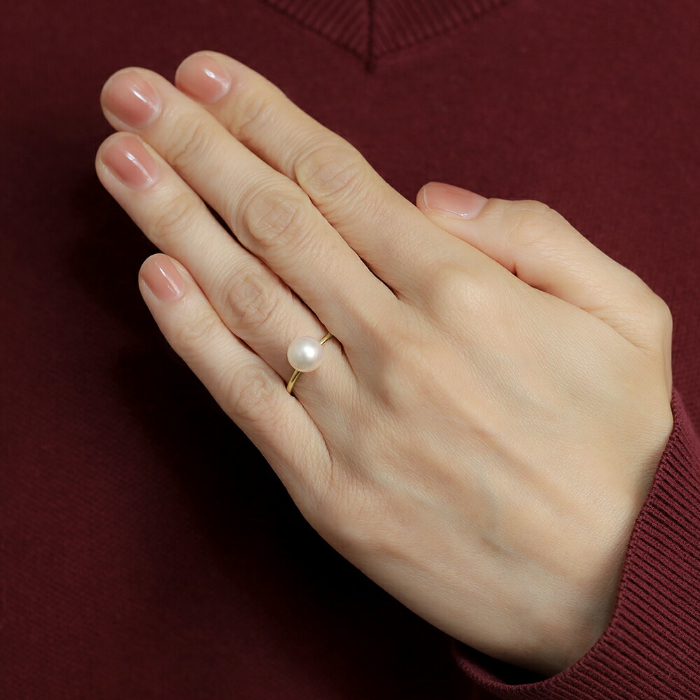 楽天市場】【ポイント10倍 2/26 09:59まで】k18 パール リング 普段
