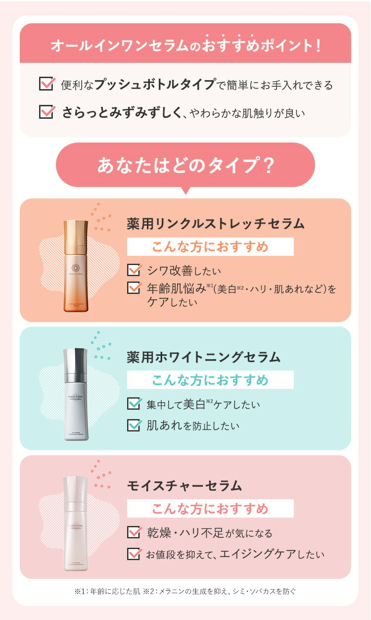 楽天市場】【公式】パーフェクトワン 薬用リンクルストレッチセラム