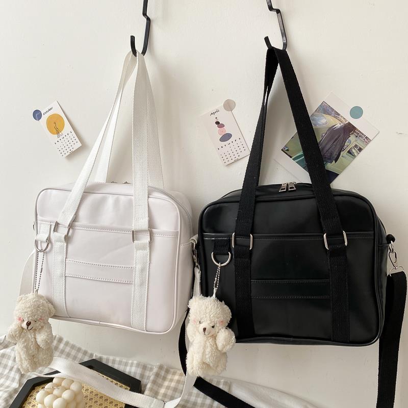 楽天市場】スクールバッグ 女子高生 PU スクバ 中学生 高校生 学生 合