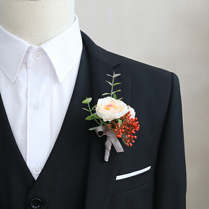 楽天市場】ブートニア 新郎ブートニア ウェディング 結婚式 花嫁