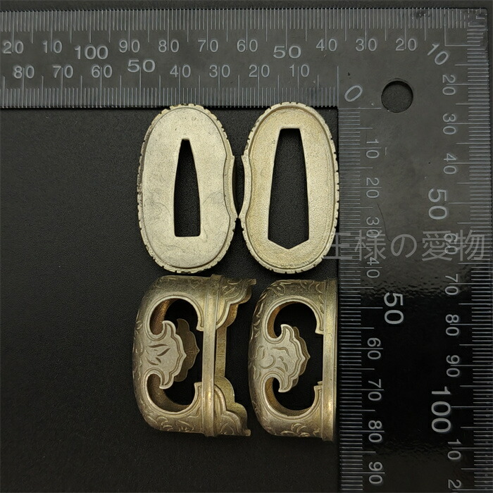 楽天市場】日本刀装具 合口拵え 唐草の図 縁頭 鯉口鐺 銅地 金工 金具