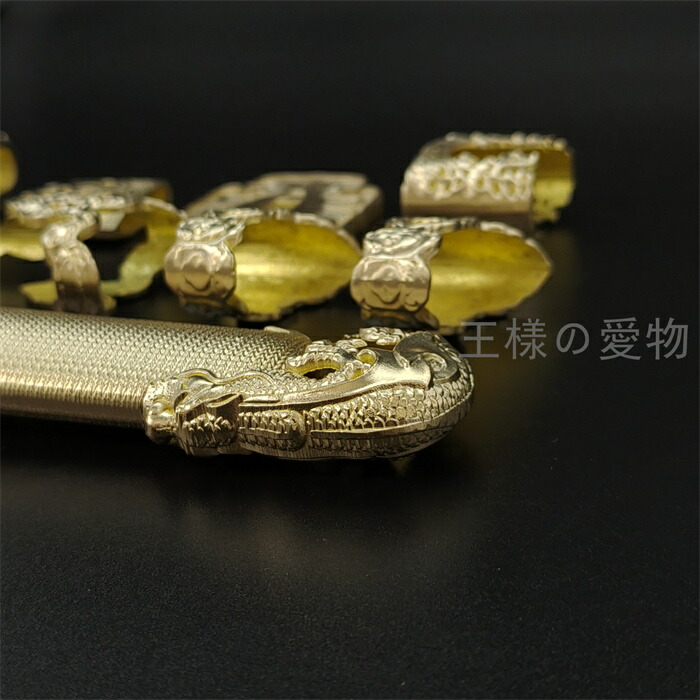 楽天市場】唐様大刀 水龍剣 刀鍔 目貫 縁頭 切羽 鐺 柄鞘一式金具 銅製