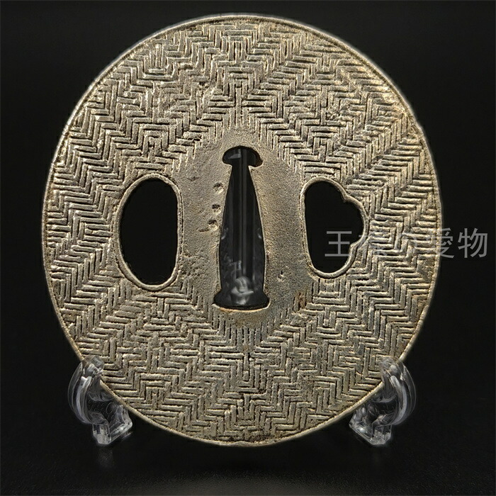 楽天市場】日本刀装具 刀鍔 銀笹夏虫図 銅地 金工 細工 鍔 つば 居合用