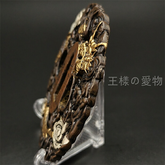 楽天市場】日本刀装具 刀鍔 雲中金龍図 銅色 銅地 金工 細工 鍔 つば