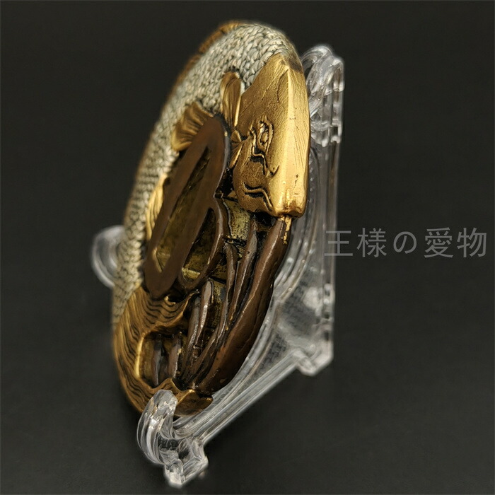 楽天市場】日本刀装具 刀鍔 鯉図 銅地 金工 細工 鍔 つば 居合用 刀剣