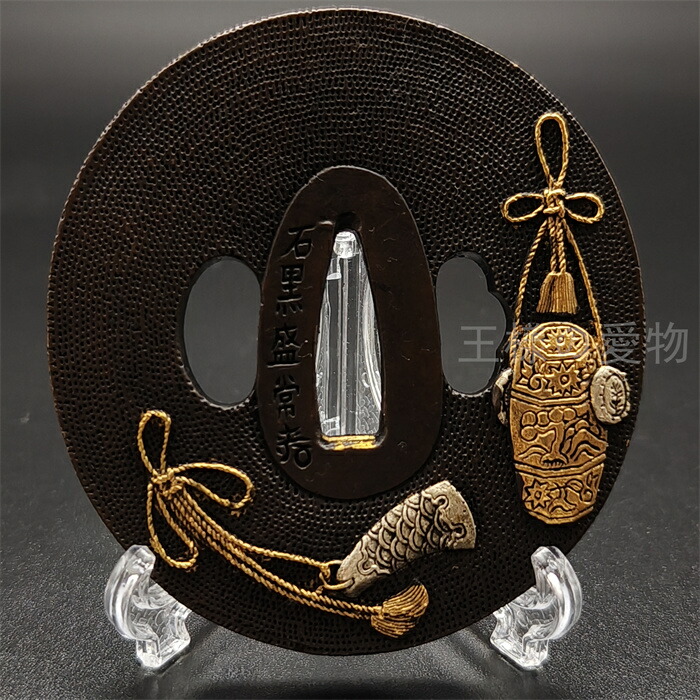 楽天市場】日本刀装具 刀鍔 飾り図 銅地 金工 細工 鍔 つば 居合用