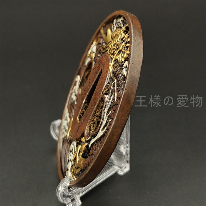 楽天市場】日本刀装具 刀鍔 海龍図 銅地 金工 細工 鍔 つば 居合用