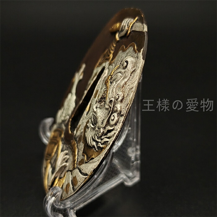 楽天市場】日本刀装具 刀鍔 閻魔大王図 銅地 金工 細工 鍔 つば 居合用