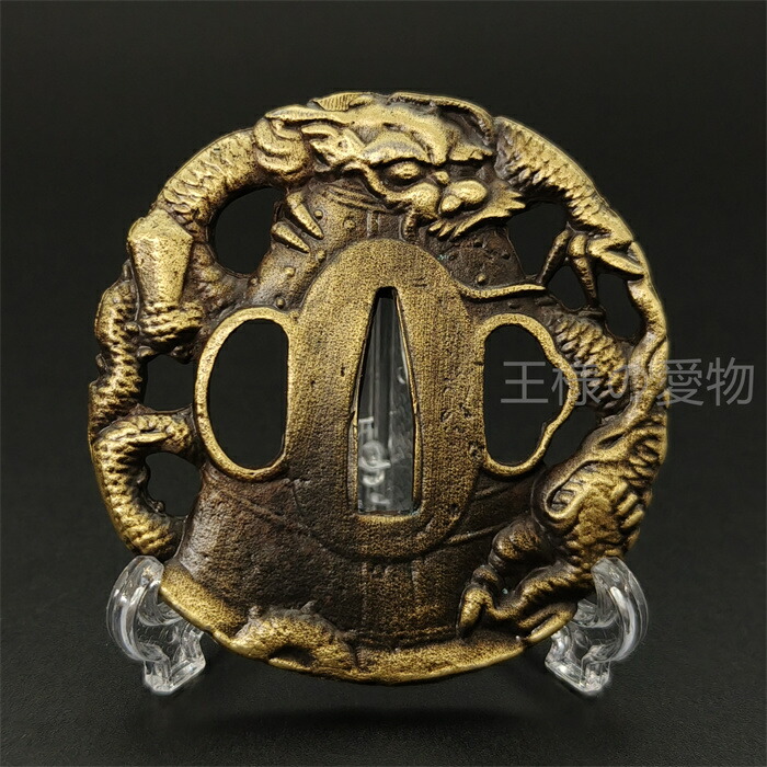 楽天市場】日本刀装具 刀鍔 龍図 合金製 金工 細工 鍔 つば 居合用