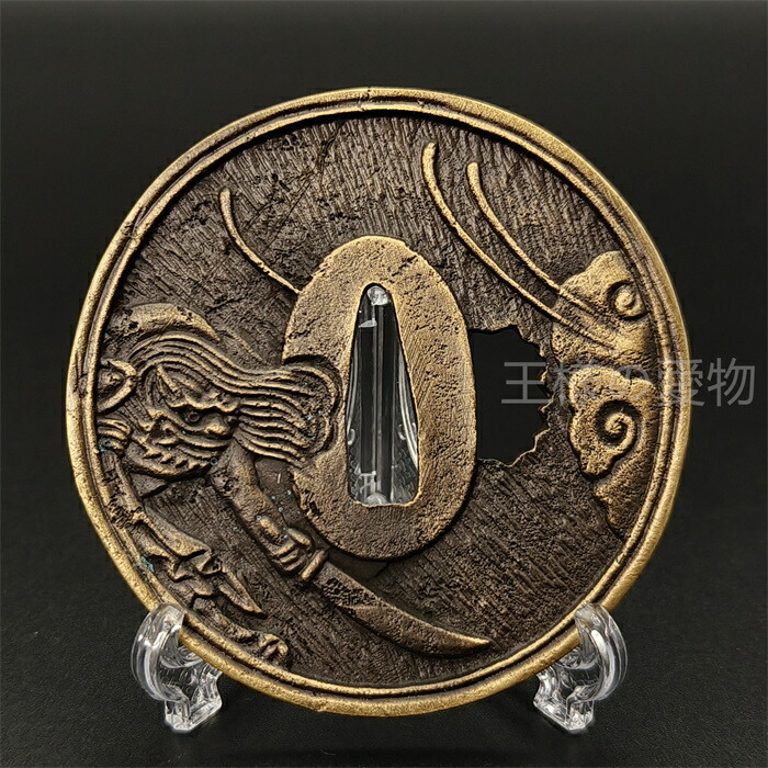 楽天市場】日本刀装具 刀鍔 お化け図 合金製 金工 細工 鍔 つば 居合用