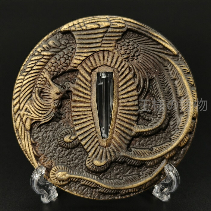 楽天市場】日本刀装具 刀鍔 朱雀図 合金製 金工 細工 鍔 つば 居合用