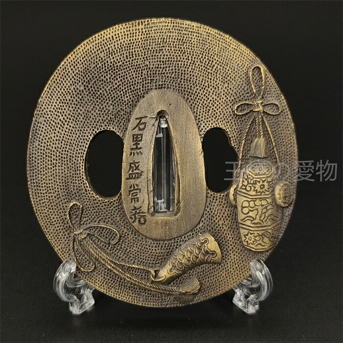 楽天市場】日本刀装具 刀鍔 花瓶図 合金製 金工 細工 鍔 つば 居合用