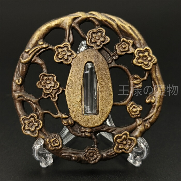 楽天市場】日本刀装具 刀鍔 桜図 合金製 金工 細工 鍔 つば 居合用