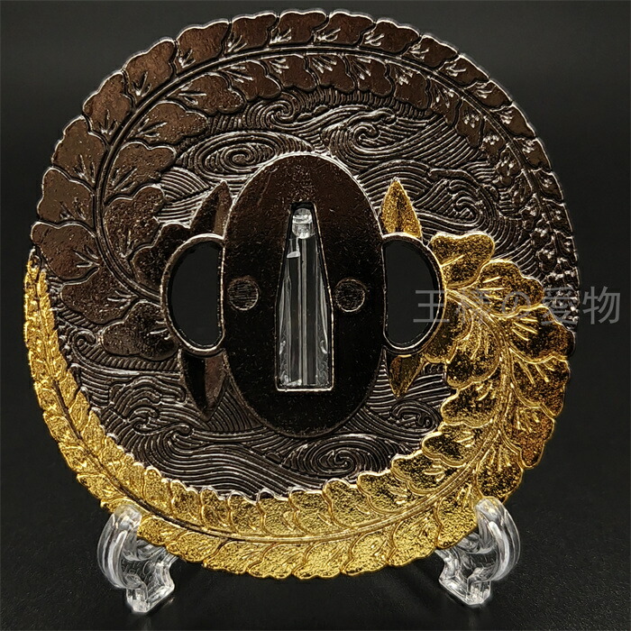 楽天市場】日本刀装具 藤の図 刀鍔 合金製 現代品 鍔 刀の鍔 ツバ 鐔