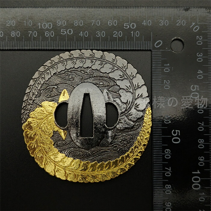 楽天市場】日本刀装具 藤の図 刀鍔 合金製 現代品 鍔 刀の鍔 ツバ 鐔