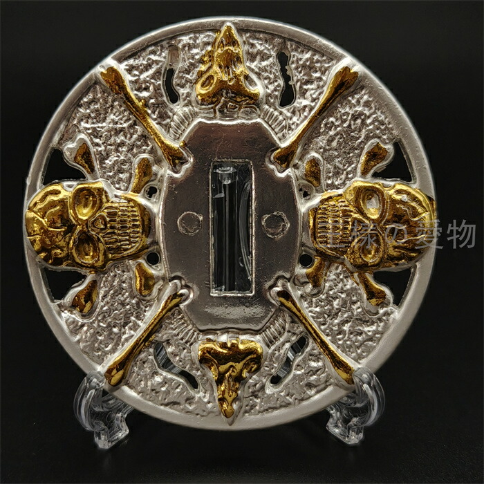 楽天市場】日本刀装具 髑髏の図 白色 刀鍔 合金製 現代品 鍔 刀の鍔