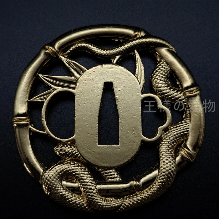 楽天市場】日本刀装具 蛇の図 刀鍔 合金製 現代品 鍔 刀の鍔 ツバ 鐔