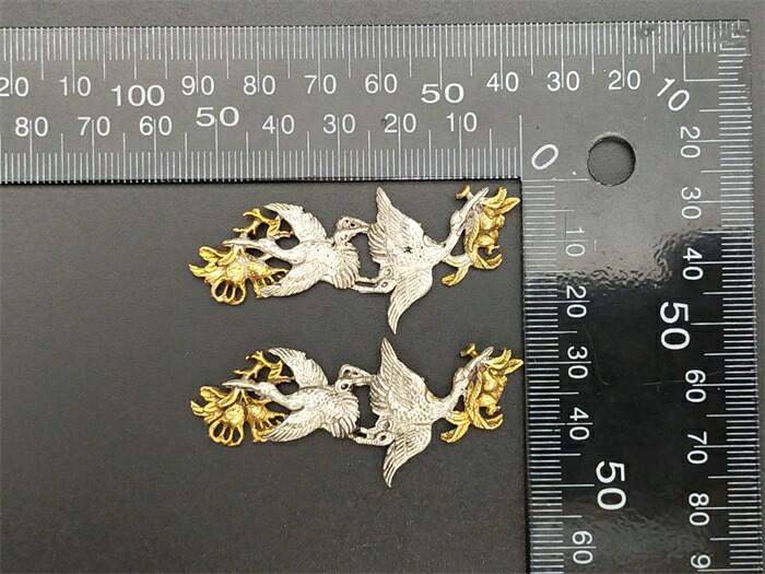 楽天市場】目貫 鶴の図 銅製 細工 日本刀装具 武具 刀剣美術 : 王様の愛物