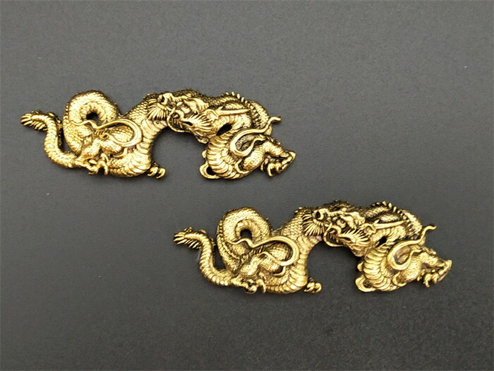 楽天市場】目貫 金龍の図 銅製 細工 日本刀装具 武具 刀剣美術 : 王様