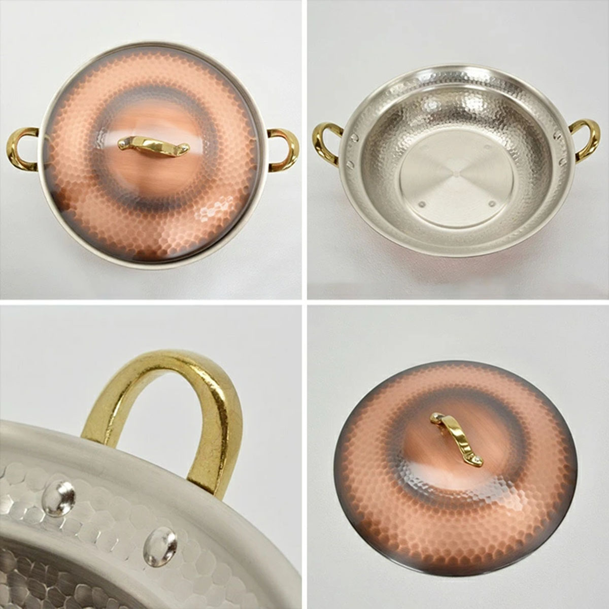 楽天市場】新光金属 新光堂作 鎚起銅器 IH対応 ミニ卓上ちり鍋 21cm